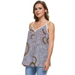 Casual Spaghetti Strap Chiffon Top 