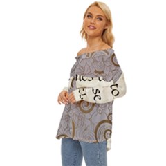 Off Shoulder Chiffon Pocket Shirt 
