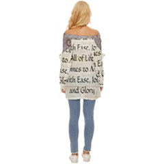 Off Shoulder Chiffon Pocket Shirt 