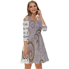 Shoulder Cut Out Zip Up Dress 