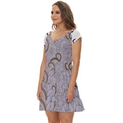 Short Sleeve Tiered Mini Dress 