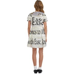 Kids  Bow Tie Puff Sleeve Dress 