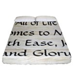 All of Life Come to Me with Ease Joy And Glory 1 Fitted Sheet (California King Size)