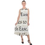 All of Life Come to Me with Ease Joy And Glory 1 Midi Tie-Back Chiffon Dress