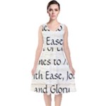 All of Life Come to Me with Ease Joy And Glory 1 V-Neck Midi Sleeveless Dress 
