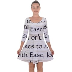 Quarter Sleeve Skater Dress 