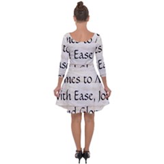 Quarter Sleeve Skater Dress 