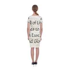Classic Short Sleeve Midi Dress Back Classic Short Sleeve Midi Dress Back