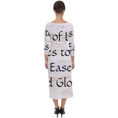 Quarter Sleeve Midi Bodycon Dress 