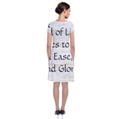Short Sleeve Front Wrap Dress 