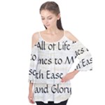 All of Life Come to Me with Ease Joy And Glory 1 Flutter Sleeve Tee 