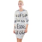 All of Life Come to Me with Ease Joy And Glory 1 Quarter Sleeve Hood Bodycon Dress