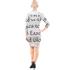 Quarter Sleeve Hood Bodycon Dress 