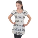 All of Life Come to Me with Ease Joy And Glory 1 Puff Sleeve Tunic Top