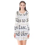 All of Life Come to Me with Ease Joy And Glory 1 Long Sleeve V-neck Flare Dress