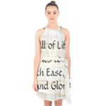 All of Life Come to Me with Ease Joy And Glory 1 Halter Collar Waist Tie Chiffon Dress