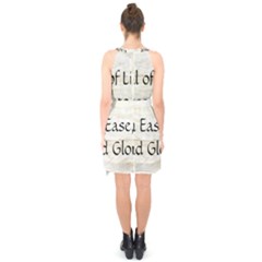 Halter Collar Waist Tie Chiffon Dress 
