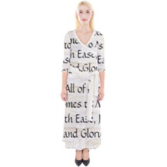 Quarter Sleeve Wrap Maxi Dress 