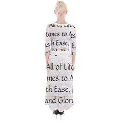 Quarter Sleeve Wrap Maxi Dress 