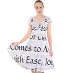 All of Life Come to Me with Ease Joy And Glory 1 Cap Sleeve Front Wrap Midi Dress