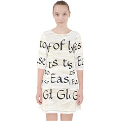 Quarter Sleeve Pocket Dress 