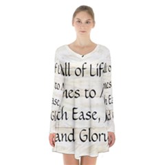 Long Sleeve Velvet V-neck Dress 