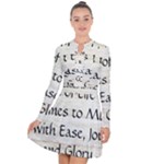 All of Life Come to Me with Ease Joy And Glory 1 Long Sleeve Panel Dress