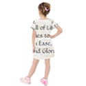 Kids  Short Sleeve Velvet Dress 
