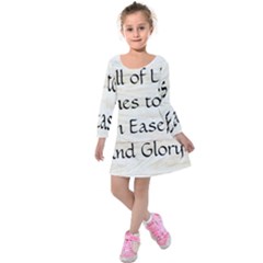 Kids  Long Sleeve Velvet Dress 