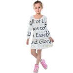 All of Life Come to Me with Ease Joy And Glory 1 Kids  Long Sleeve Velvet Dress