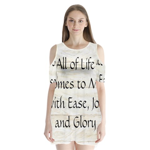 All of Life Come to Me with Ease Joy And Glory 1 Shoulder Cutout Velvet One Piece from ArtsNow.com