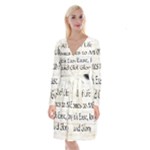 All of Life Come to Me with Ease Joy And Glory 1 Long Sleeve Velvet Front Wrap Dress