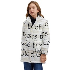Kids  Hooded Longline Puffer Jacket 