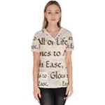 All of Life Come to Me with Ease Joy And Glory 1 Women s V-Neck Scrub Top