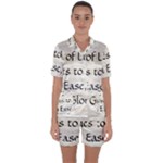All of Life Come to Me with Ease Joy And Glory 1 Satin Short Sleeve Pajamas Set