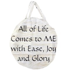 Giant Round Zipper Tote 