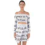 All of Life Come to Me with Ease Joy And Glory 1 Off Shoulder Top with Skirt Set