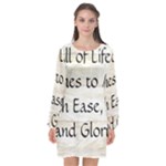All of Life Come to Me with Ease Joy And Glory 1 Long Sleeve Chiffon Shift Dress 