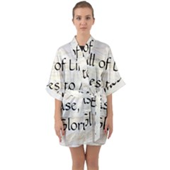 Half Sleeve Satin Kimono  