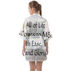 Half Sleeve Satin Kimono  
