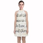 All of Life Come to Me with Ease Joy And Glory 1 Velvet Halter Neckline Dress 