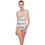 All of Life Come to Me with Ease Joy And Glory 1 Halter Front Plunge Swimsuit