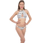 All of Life Come to Me with Ease Joy And Glory 1 Cross Front Halter Bikini Set