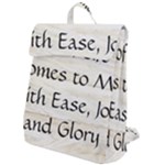 All of Life Come to Me with Ease Joy And Glory 1 Flap Top Backpack