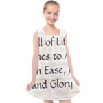 All of Life Come to Me with Ease Joy And Glory 1 Kids  Cross Back Dress