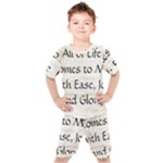 All of Life Come to Me with Ease Joy And Glory 1 Kids  Tee and Shorts Set