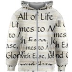 All of Life Come to Me with Ease Joy And Glory 1 Kids  Zipper Hoodie Without Drawstring