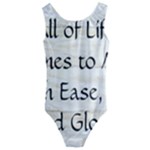 All of Life Come to Me with Ease Joy And Glory 1 Kids  Cut-Out Back One Piece Swimsuit