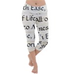 All of Life Come to Me with Ease Joy And Glory 1 Lightweight Velour Capri Yoga Leggings