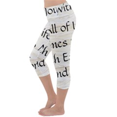 Lightweight Velour Capri Yoga Leggings 